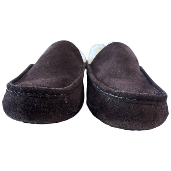 Worn Once UGG Slippers Ascot Brown Suede Shearling Moccasin Slip On Men’s Size 9 main image 7